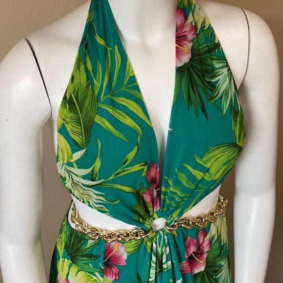 NWOT Fashion Nova Tropical Vacay Maxi Dress - Green - Picture 11 of 16